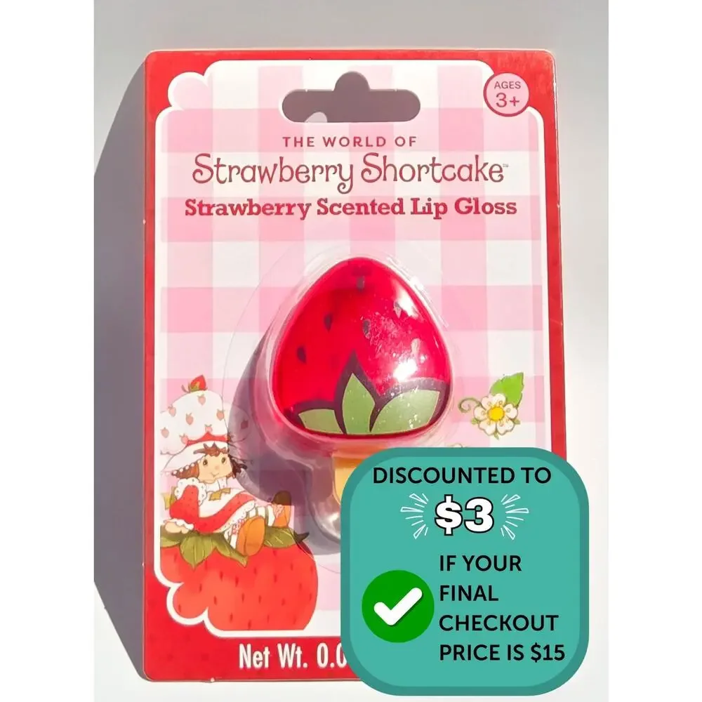 $3 Add-On When Bundled with $12+ Strawberry Shortcake Strawberry Lip Gloss